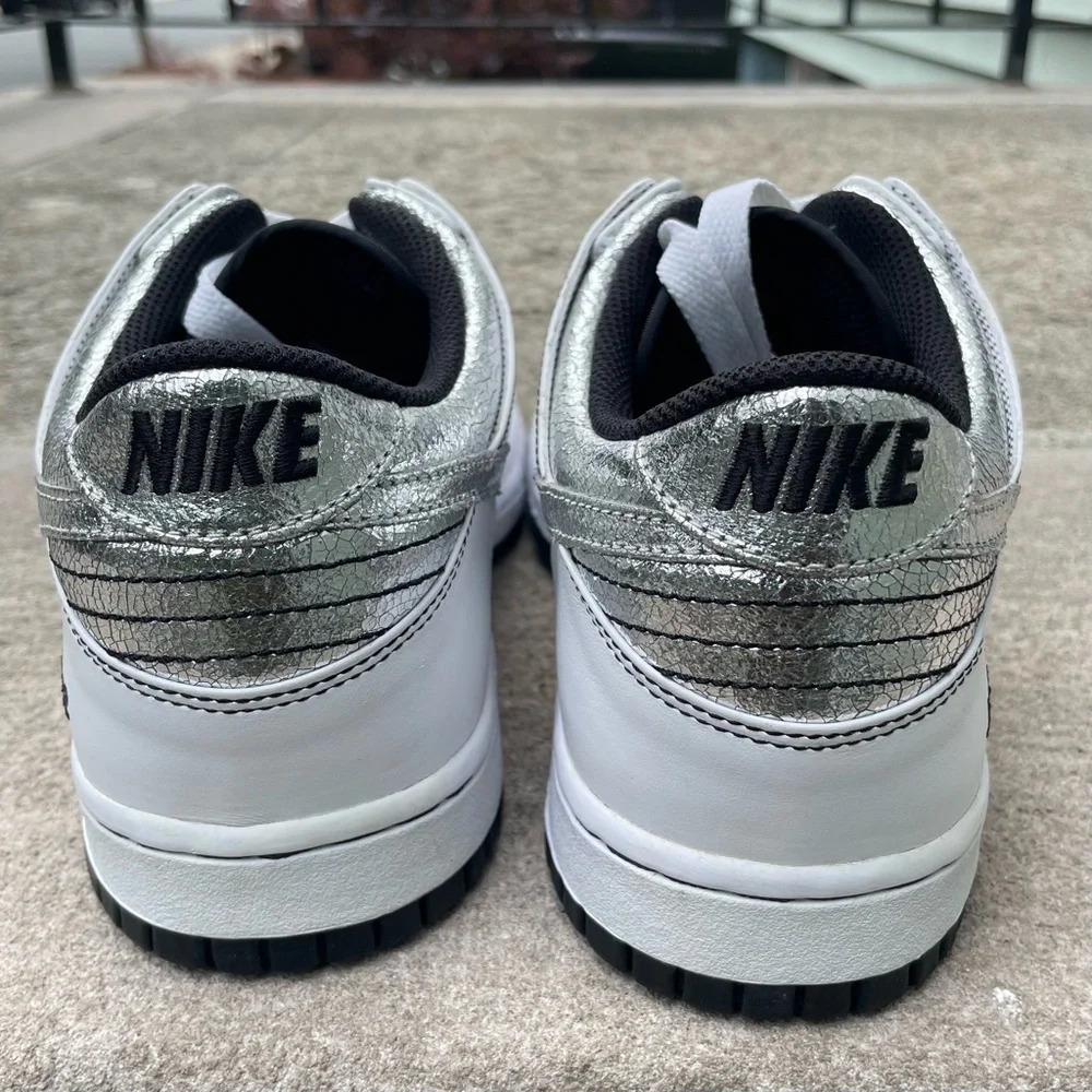 VNDS!  2010 Nike ID dunk!  White & silver!  Size 11 - Picture 6 of 9